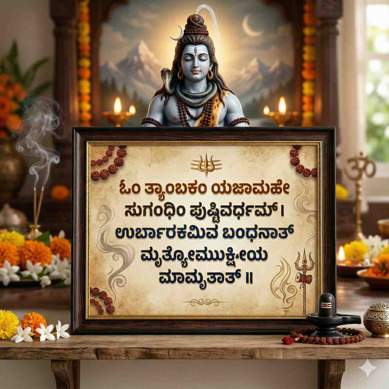 ನಿಮ್ಮ ಪ್ರೀತಿಯ ಪೋಷಕರ ಜೀವ ರಕ್ಷಕ: ಆಯಸ್ಸು ಮತ್ತು ಆರೋಗ್ಯವನ್ನು ಹೆಚ್ಚಿಸುವ ಮಹಾಮೃತ್ಯುಂಜಯ ಮಂತ್ರದ ಫೋಟೋ! - Image 2