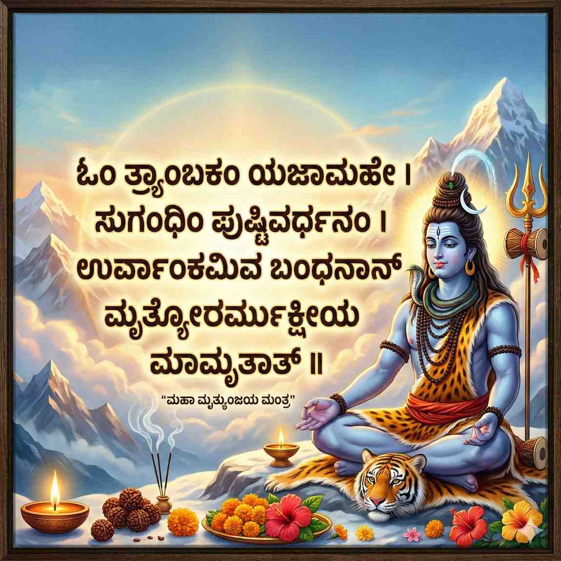 ನಿಮ್ಮ ಪ್ರೀತಿಯ ಪೋಷಕರ ಜೀವ ರಕ್ಷಕ: ಆಯಸ್ಸು ಮತ್ತು ಆರೋಗ್ಯವನ್ನು ಹೆಚ್ಚಿಸುವ ಮಹಾಮೃತ್ಯುಂಜಯ ಮಂತ್ರದ ಫೋಟೋ! - Image 4